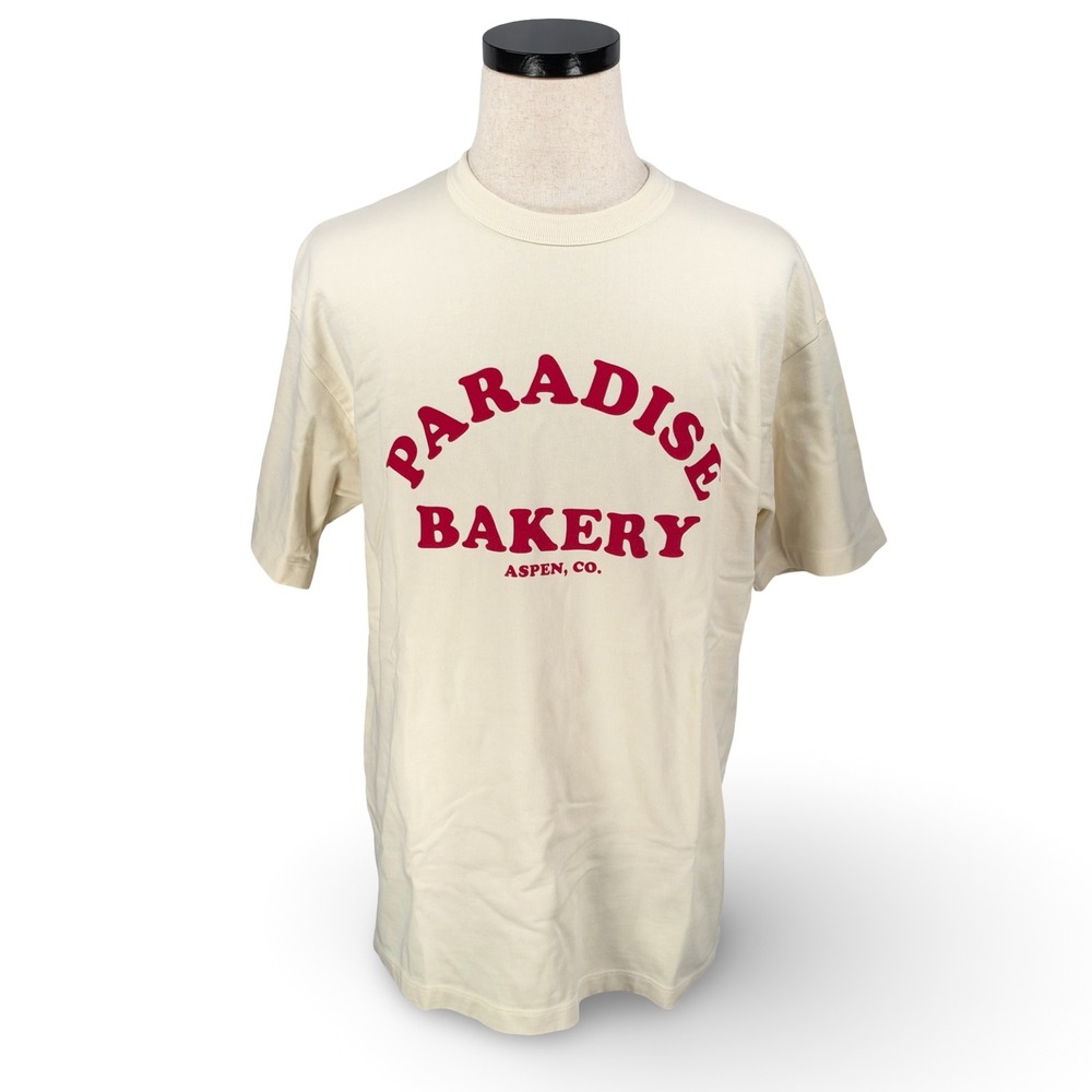 Madhappy Paradise Bakery Aspen Limited Edition T-Shirt Mens Large Cream Cotton